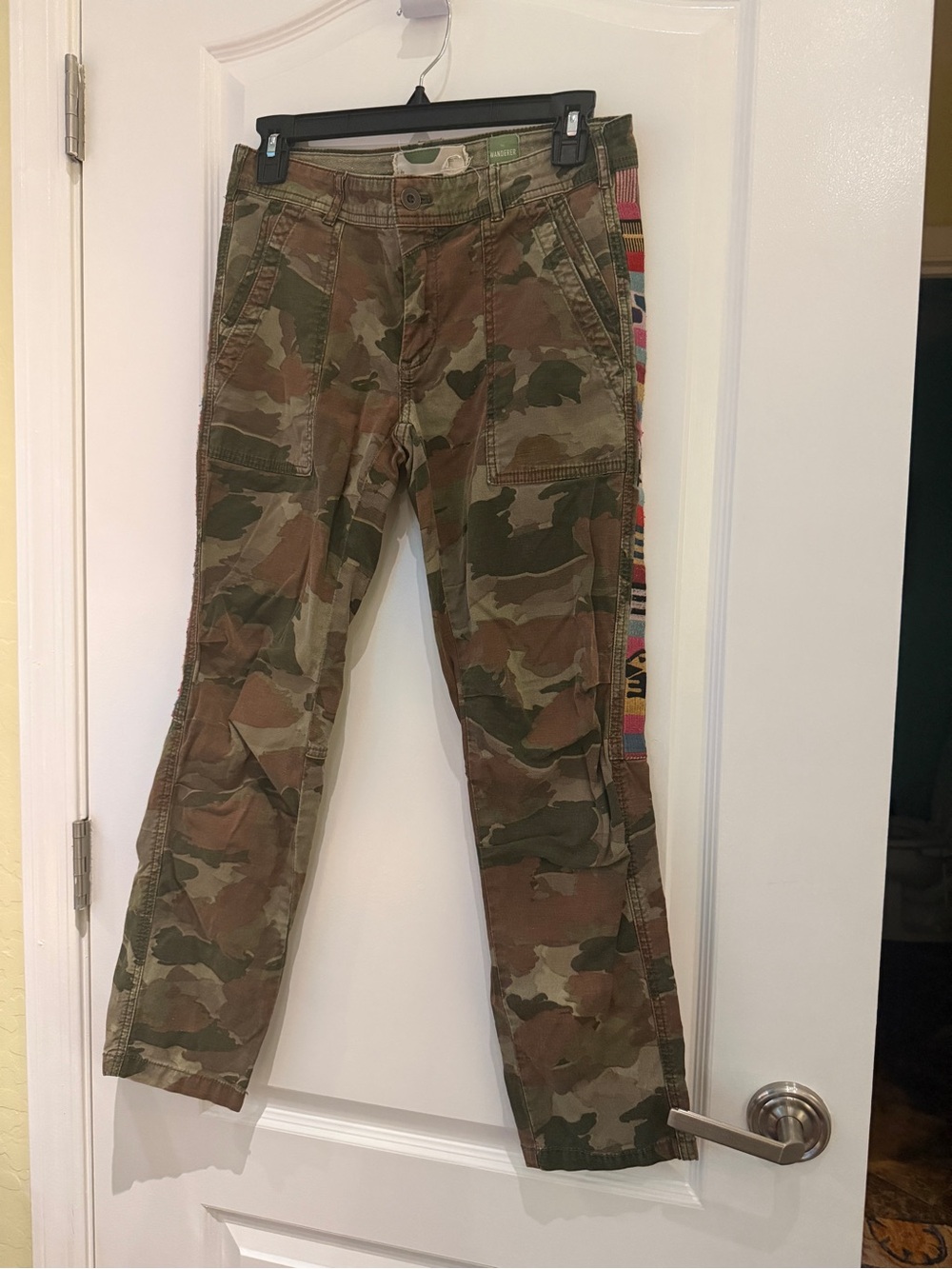 Anthropologie Pilcro Wanderer Camo Side-Stripe Pants 25